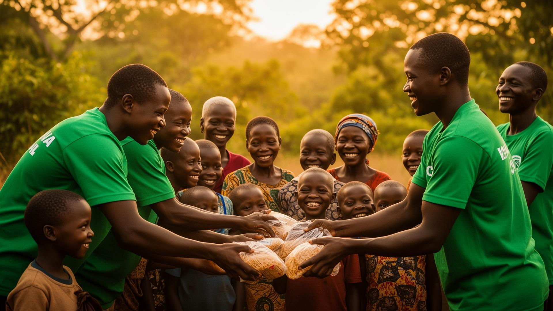 Liberation Foundation volunteers serving a Tanzanian community